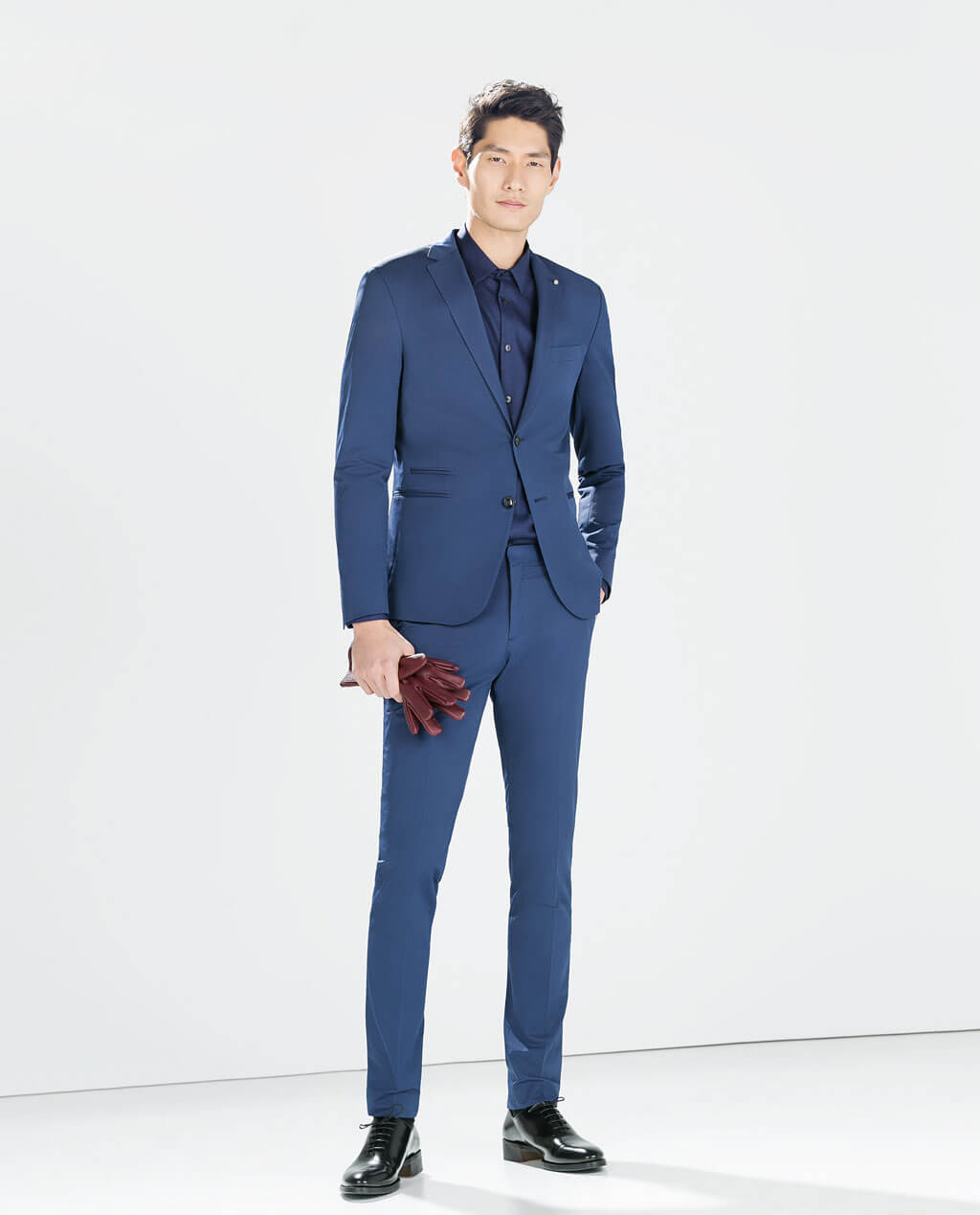 Zara Men's Suit Dark Blue