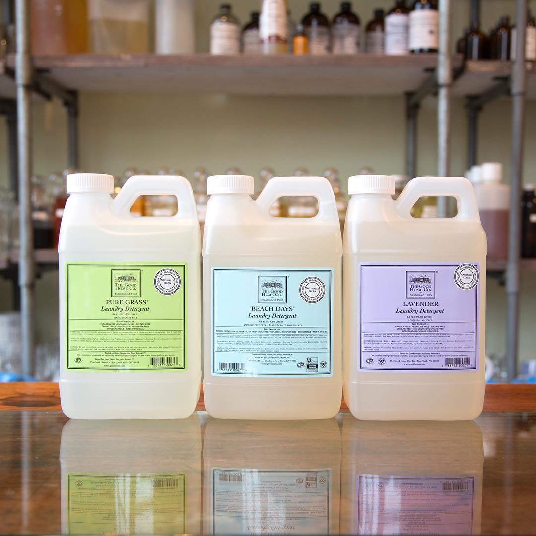 three jugs of cruelty free laundry detergent