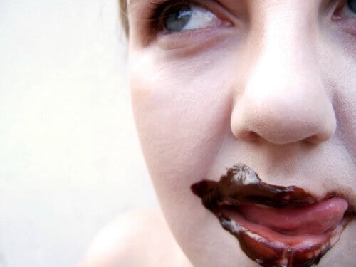 チョコレートの唇