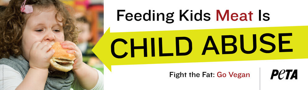 Feeding Kids Meat Is Child Abuse (Billboard)