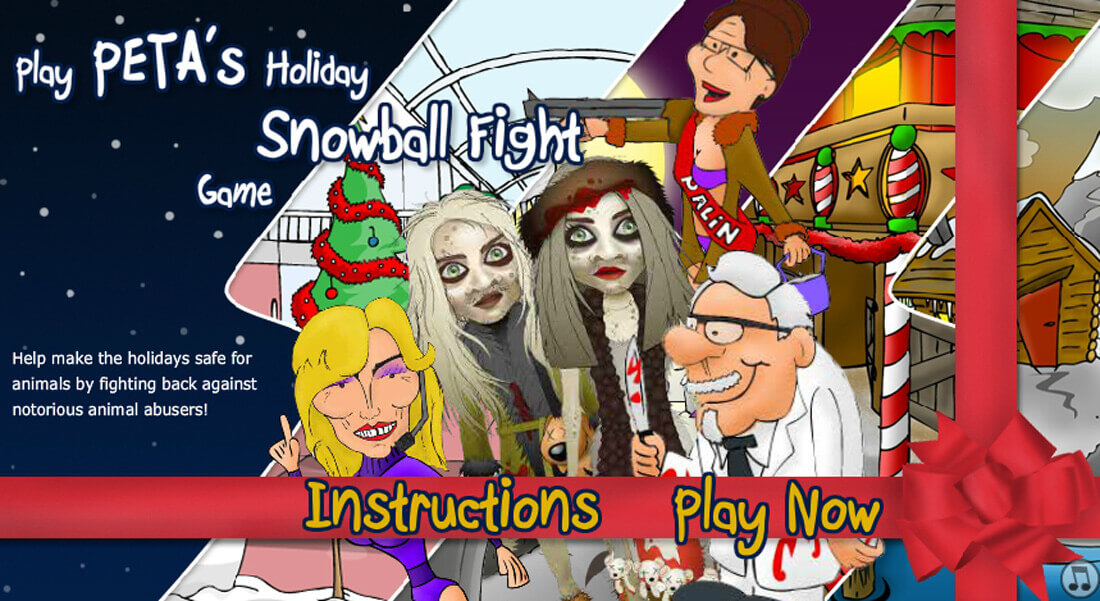 peta snowball fight game