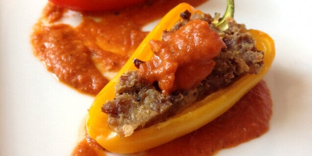 Stuffed mini-peppers