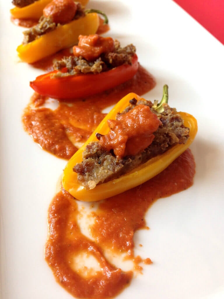 Stuffed mini-peppers