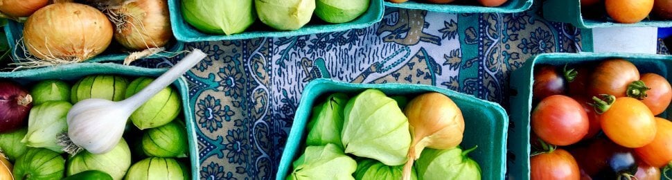 veggies in baskets