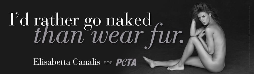 Elisabetta Canalis: I'd Rather Go Naked Than Wear Fur PSA