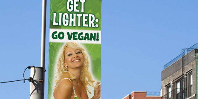 Get Lighter: Go Vegan! (Street Light)