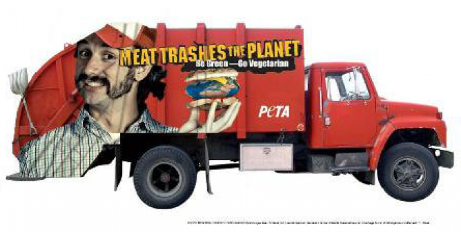 Meat Trashes the Planet (Garbage Truck)