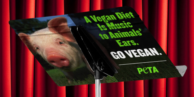 A Vegan Diet Is Music to Animals’ Ears (Music Stand) PSA