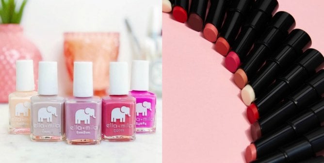 Pictures of vegan and cruelty-free makeup in drugstores