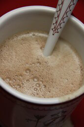 Thick, Creamy, and Frothy Raw Chocolate Milk