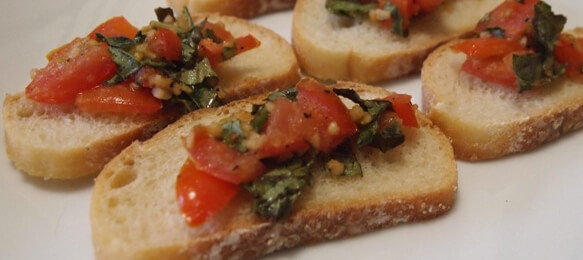 Vegan Baked Bruschetta Bites