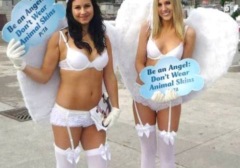 Photo: PETA’s ‘Angels’ Ask Shoppers to Be Divine to Animals