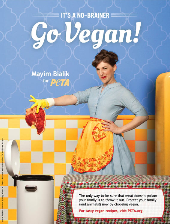 Trash Meat and Go Vegan With Mayim Bialik! PETA