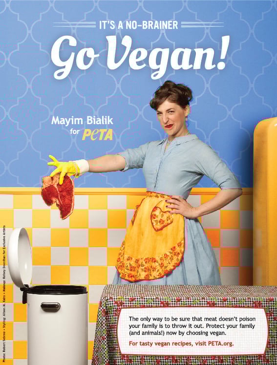 Trash Meat and Go Vegan With Mayim Bialik PETA Trash Meat and Go Vegan With Mayim Bialik PETA
