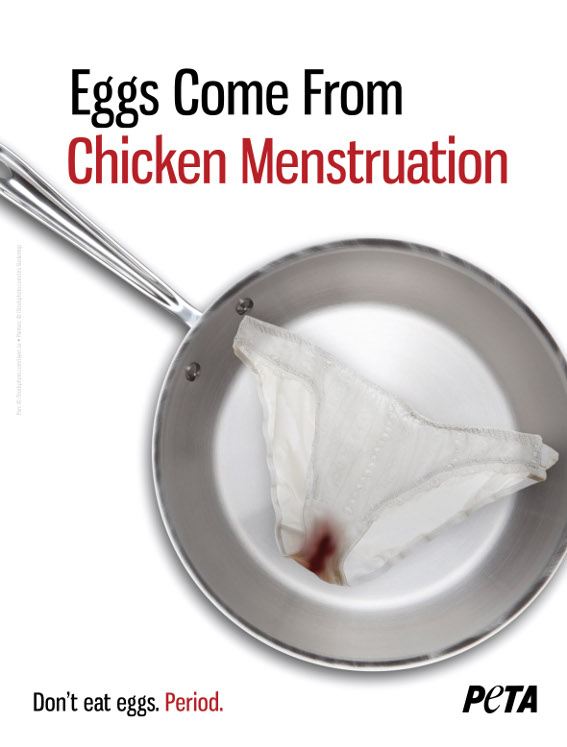 Would You Eat A Chicken s Period PETA pin-on-goals