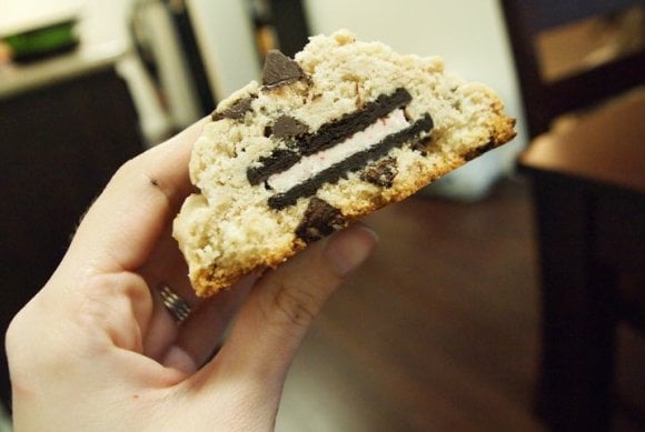 Veganized: Sandwich Cookie-Stuffed Chocolate-Chip Cookies