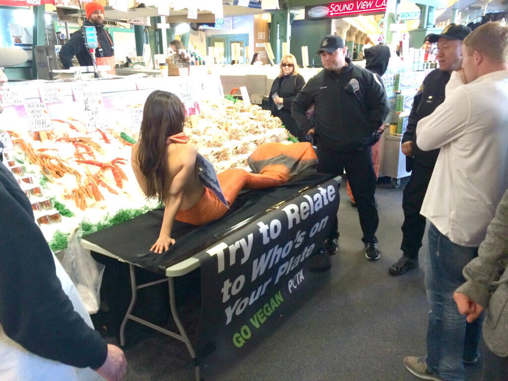 Activist Mermaid Seattle Fish Market