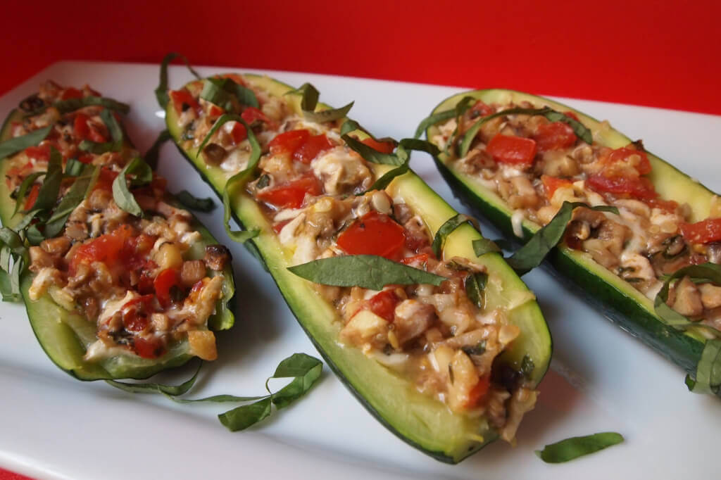 Italian Stuffed Zucchini Boats