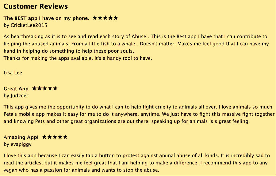Check Out PETA's LifeChanging iPhone App PETA