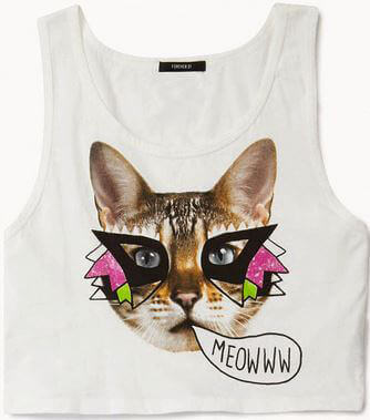 Cat crop top from Forever 21