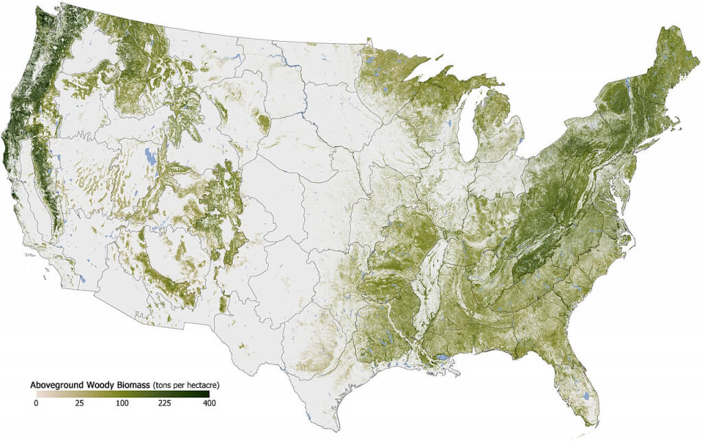 Map of Deforestation in the US
