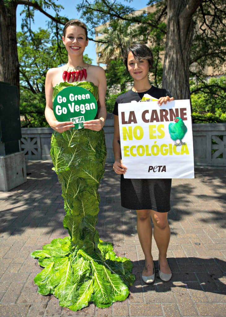 Earth Day Beauty Wearing Collard Greens Gown in San Antonio