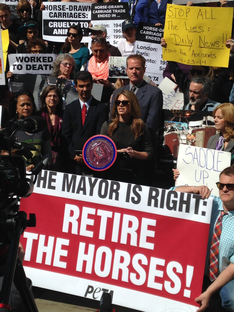 Jillian Michaels Speaking at New York Rally