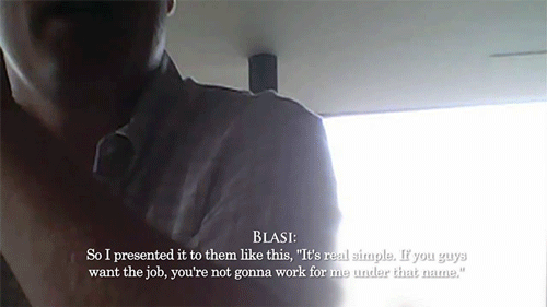 Undercover footage of Blasi