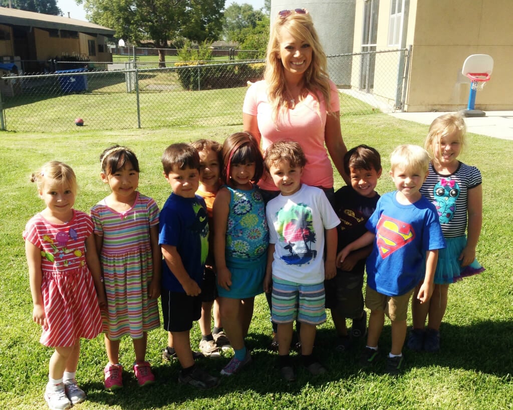 Aurora Oviedo With Some of Her Students