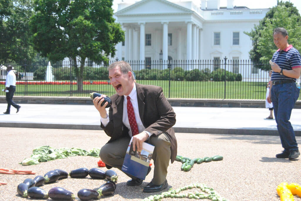 Lobbyist at Eat Your Veggies Demo