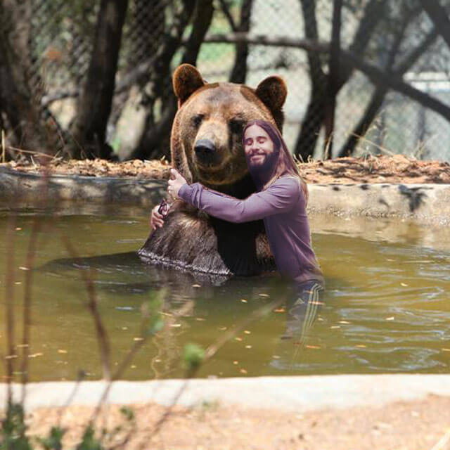 Jared Leto Hugging Ben Bear