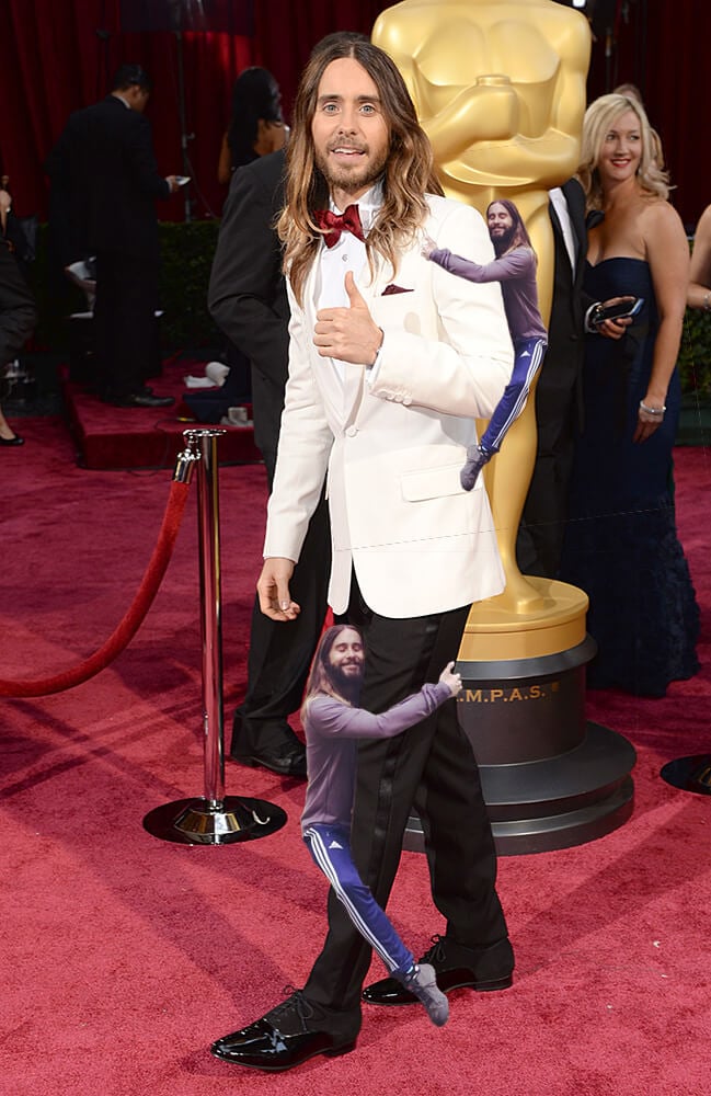 Jared Leto Hugging Himself