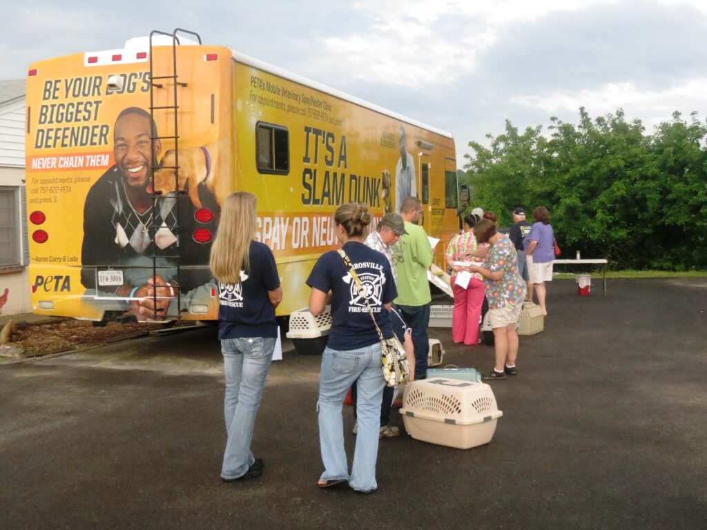 Check-In at PETA's Mobile Clinic