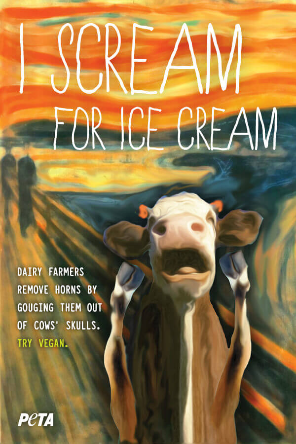 Cow "Scream" Painting