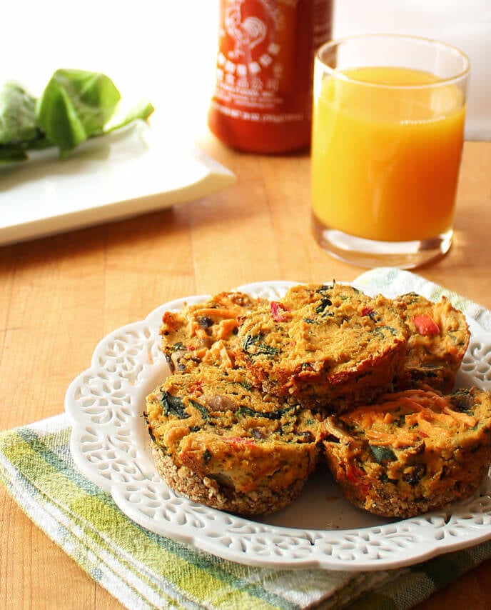 Vegan Spinach and Mushroom Mini Quiches, I Love Vegan