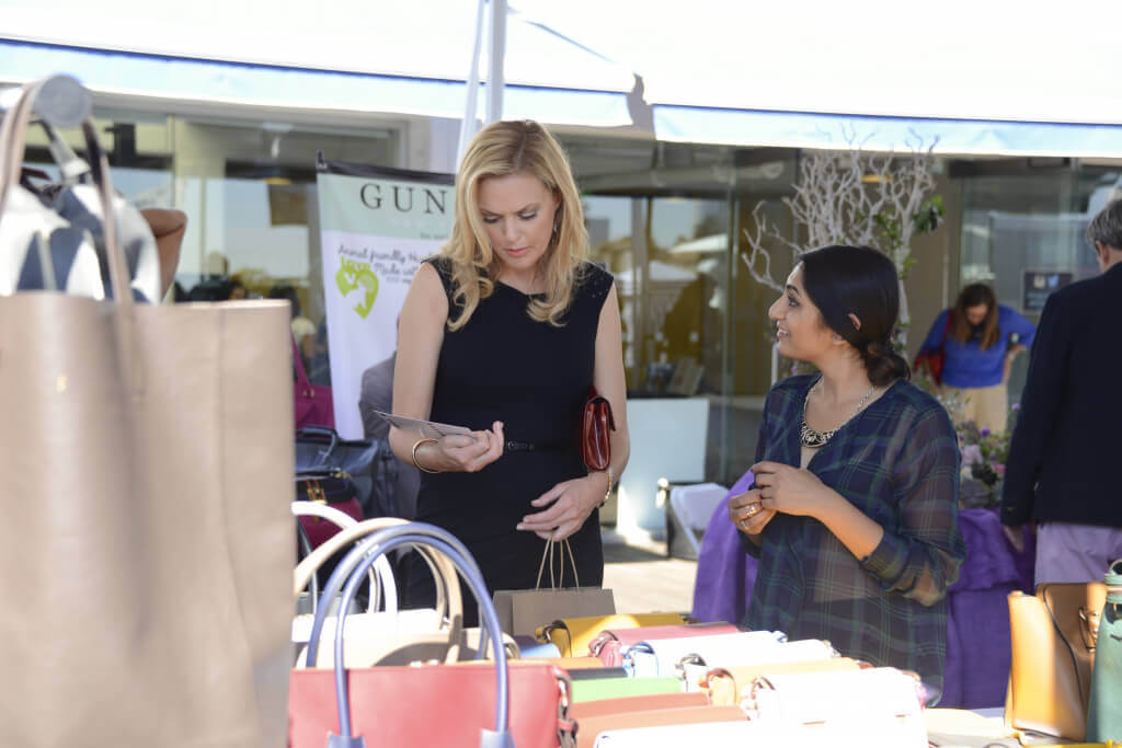 Customers at PETA's first-ever Vegan Fashion Shop-Up in Los Angeles 