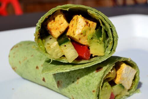 veggie wrap with tofu