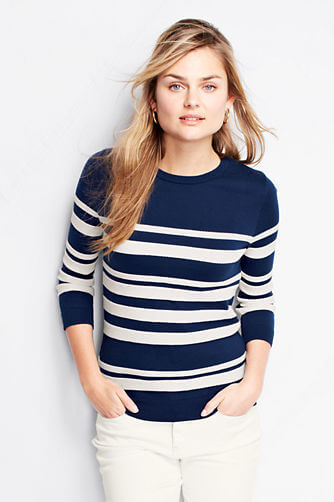 Lands' End Striped Sweater