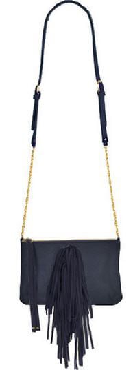 Black Fringe Purse