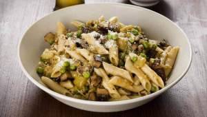 Eggplant and Portobello Pasta