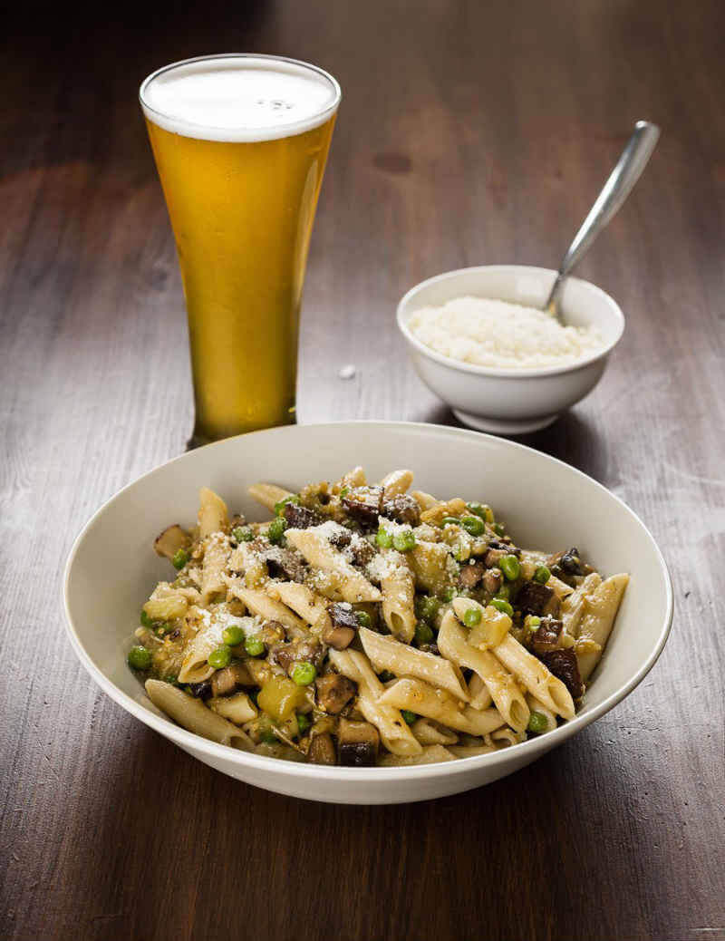 Eggplant and Portobello Pasta