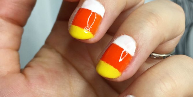 DIY Candy-Corn Nails