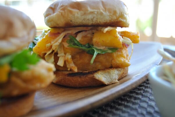 'Fish' Sliders With Spicy Mango Slaw