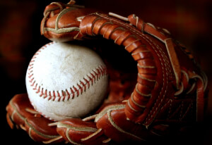 Baseball and glove