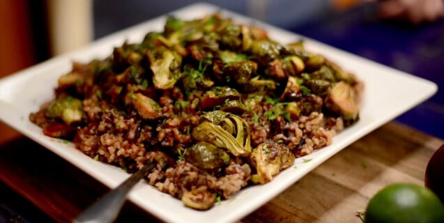 Brussels Sprouts Holiday Dinner Plate