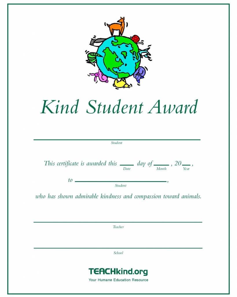 teachkind kind student awards