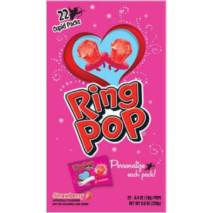 Vegan valentine's day candy ring pop