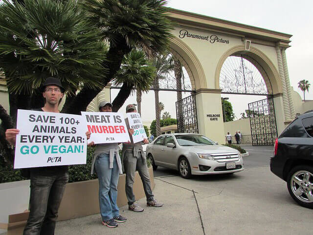 Protesters Outside BaconFest 2015