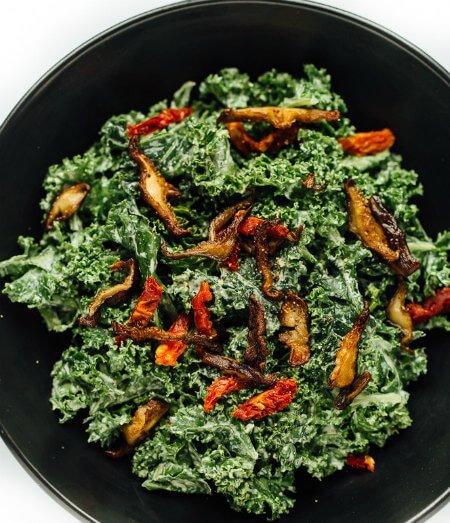 marinated-kale-caesar-salad-with-shiitake-bacon