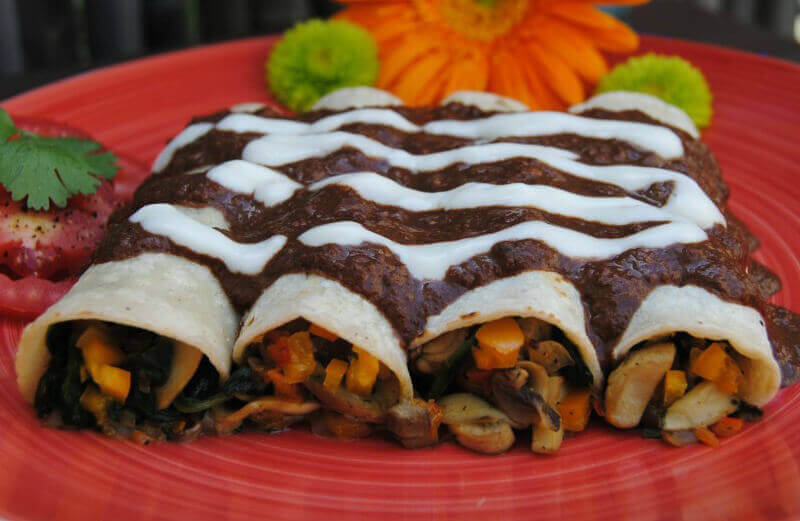 Mole Enchiladas